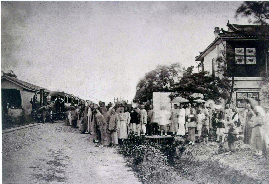 Shanghai-Wusong railroad opening ceremony, 1876